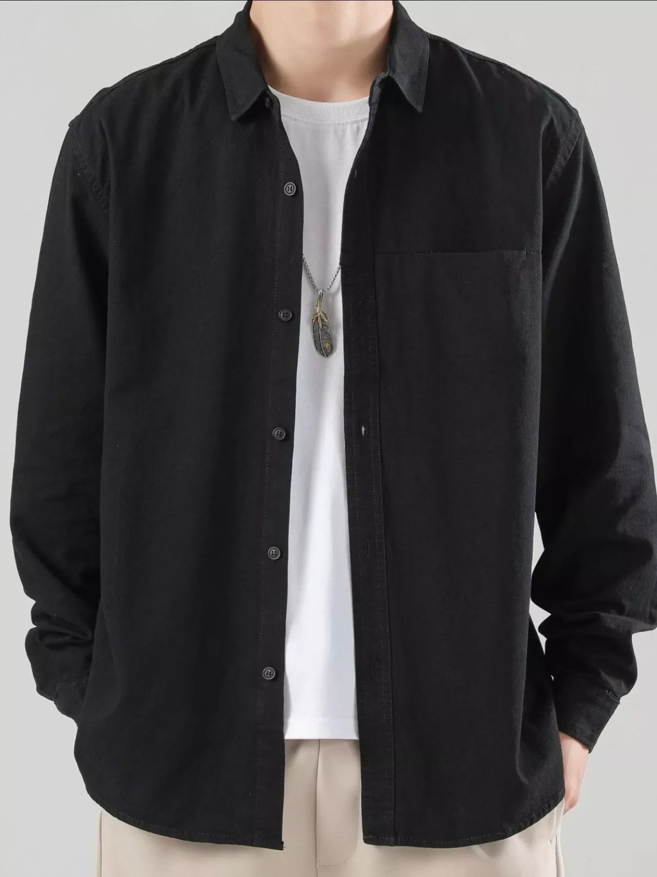 Men's Full Size Button-Up Casual Shirt Plus Size
