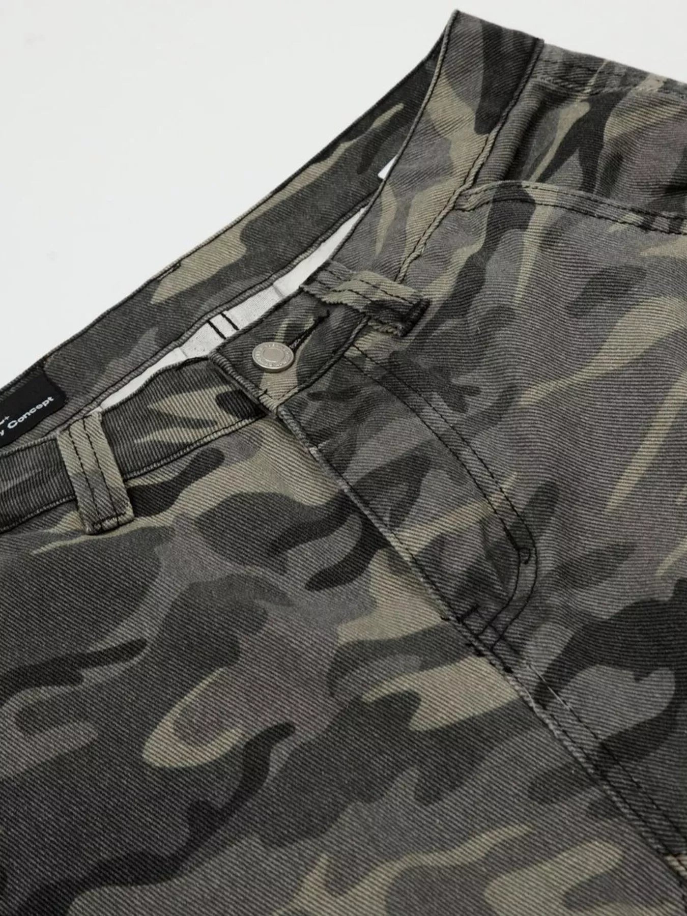Men's Camouflage Cargo Denim Capris