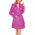 Baha Ranch Hot Pink Lightning Bolt Women's Western Bath Robe