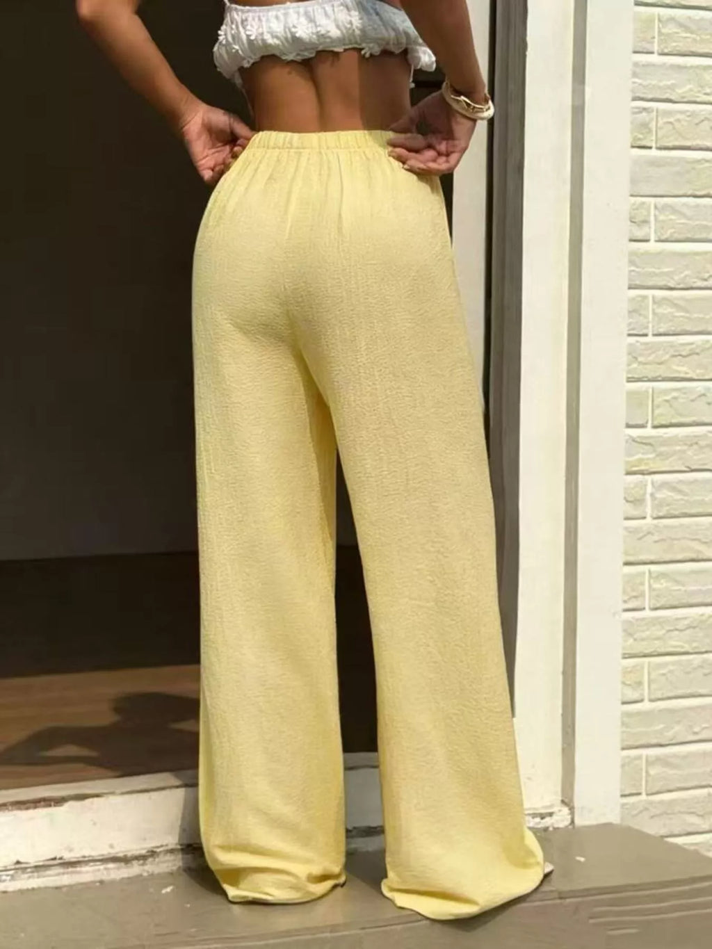 Plus Size High-Waisted Wide-Leg Pants