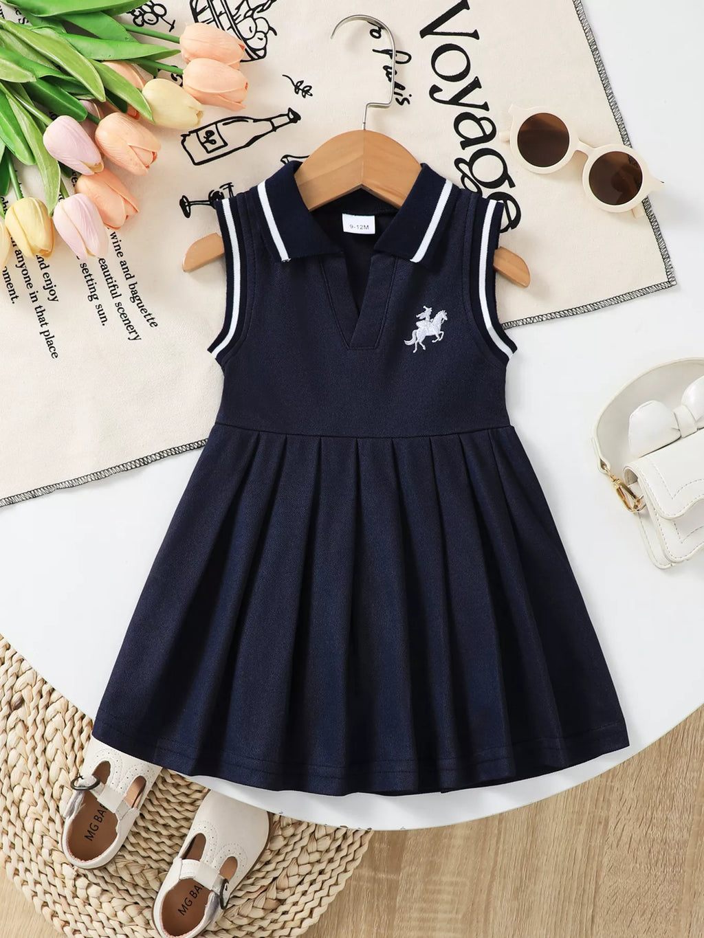 Children's Sleeveless Pleated Dress