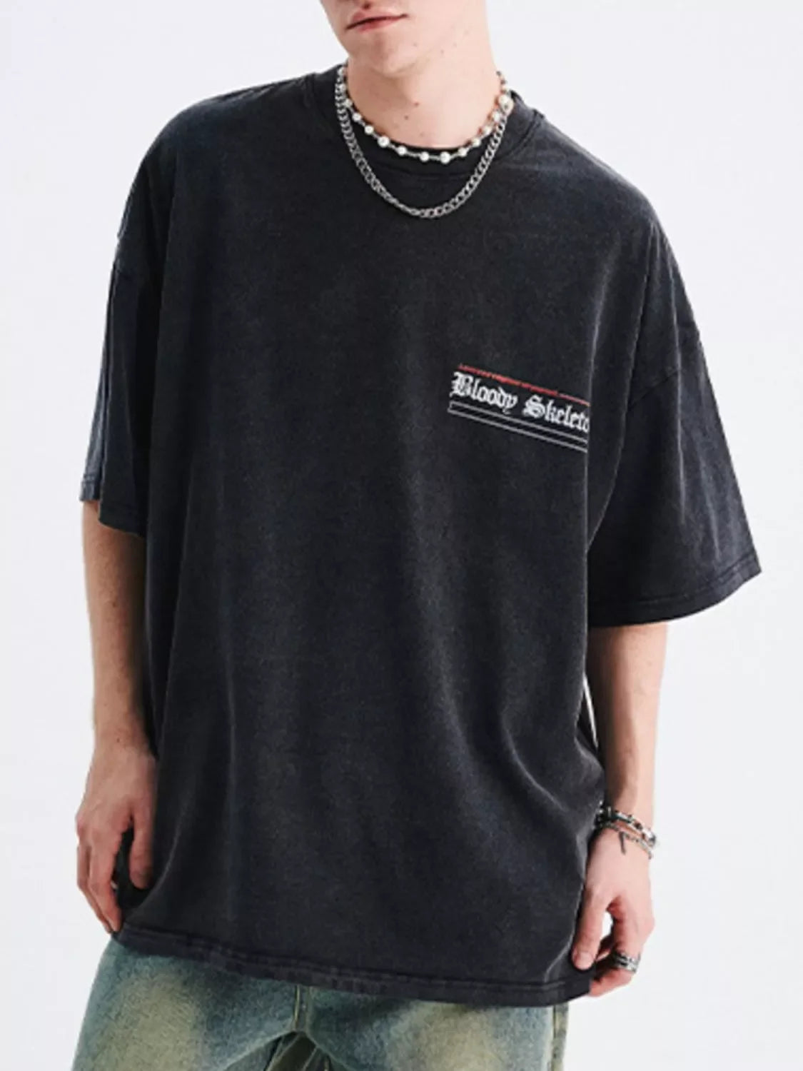 Men's Graphic Round Neck Short Sleeve T-Shirt