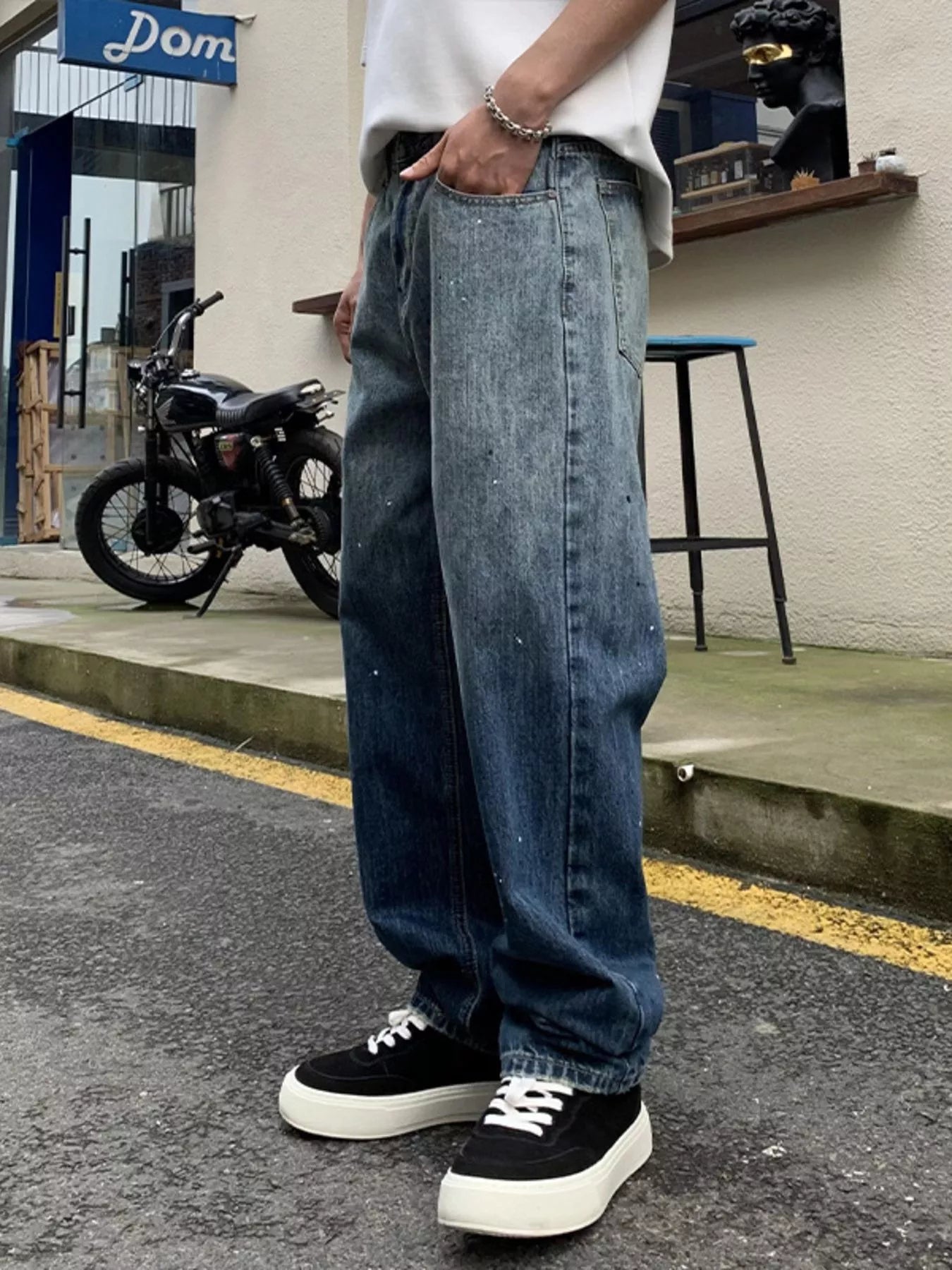 Men's Full Size Wide Leg Jeans Plus Size