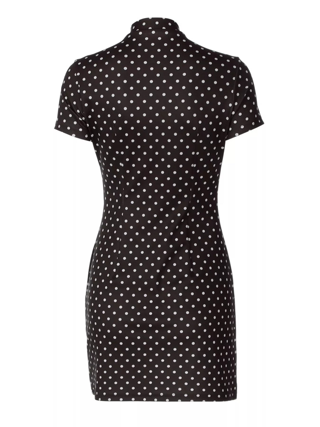 Polka Dot Cut-Out Front Mini Dress