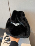 Faux Fur Bucket Crossbody Bag