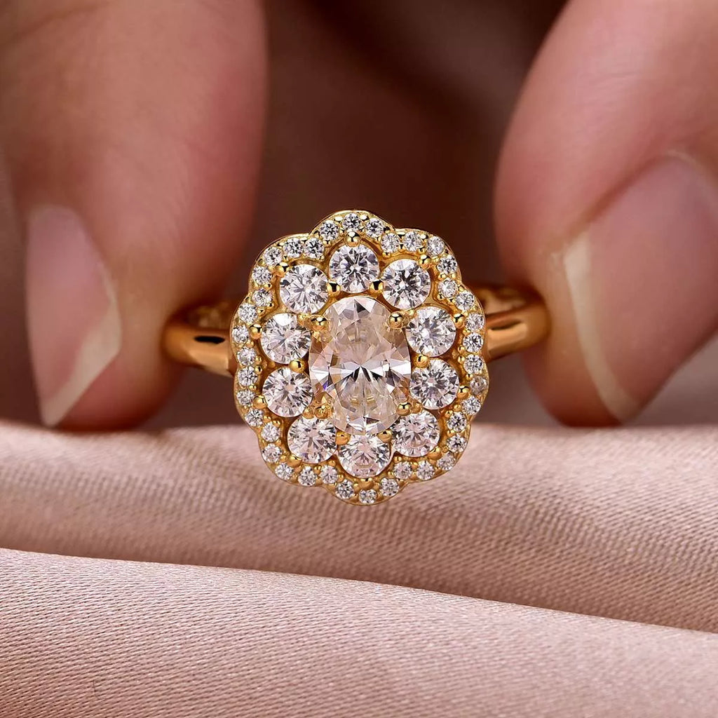 3.8 Carat Moissanite 925 Sterling Silver Ring
