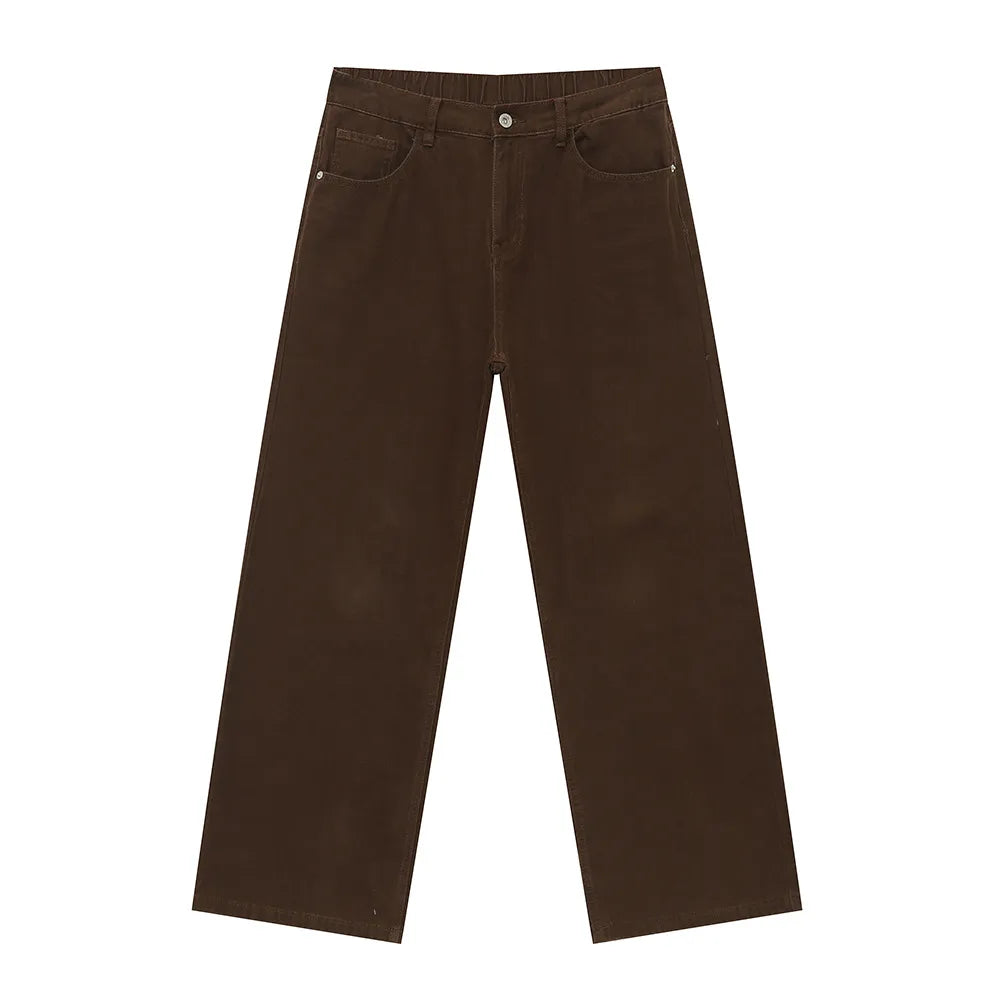 Straight-Leg Jeans with Back Elasticated Waistband