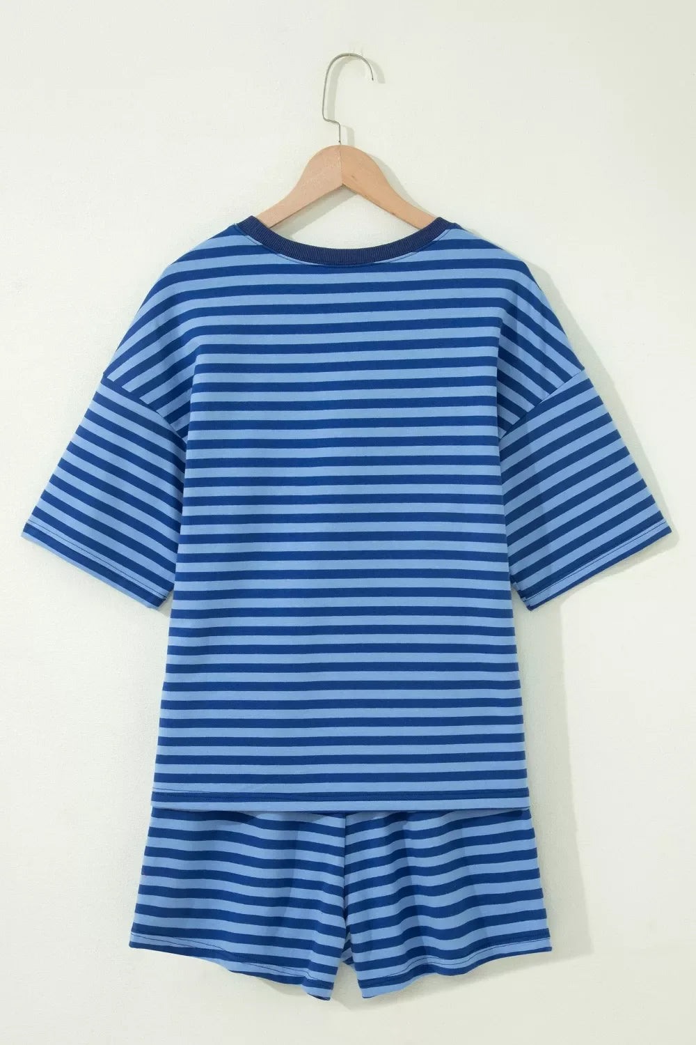 Striped Short Sleeve Top and Shorts Set
