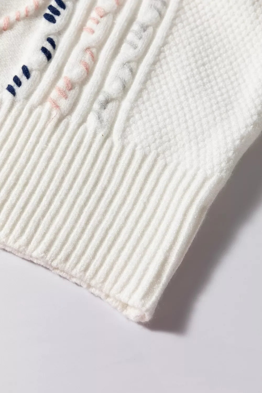 Cable Knit Short Sleeve Sweater