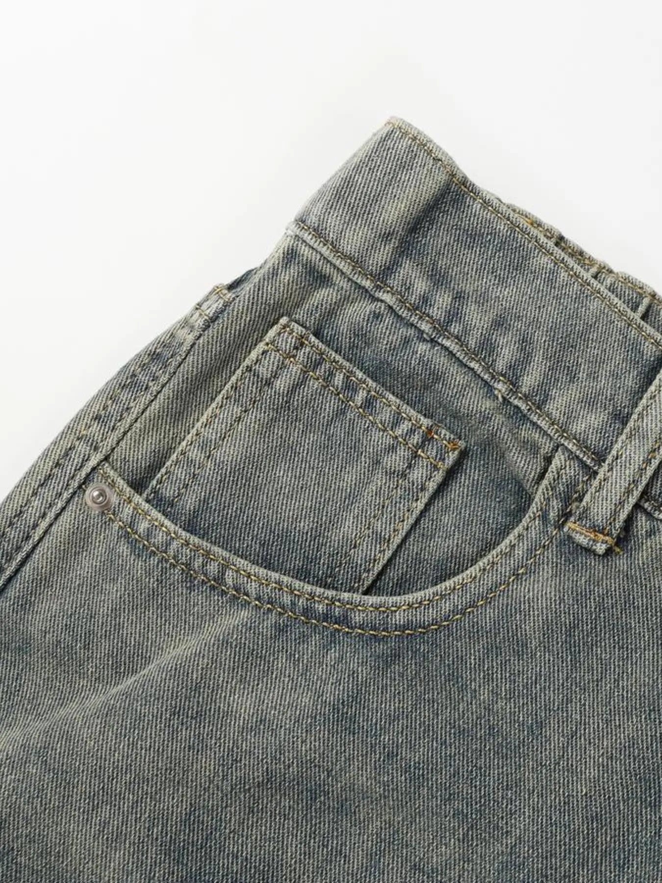 Men's High Waist Wide Leg Jeans