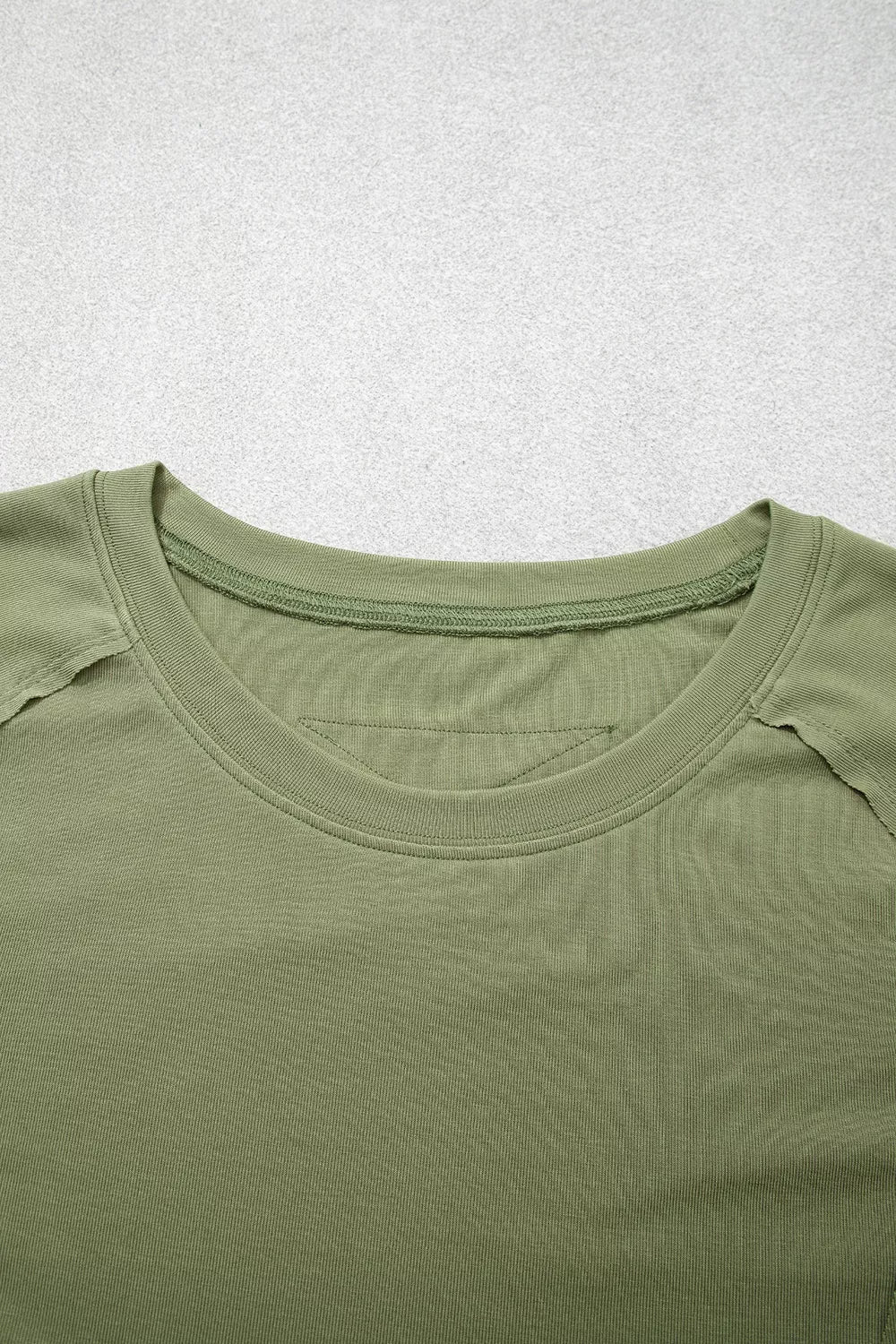 Long Sleeve Round Neck Paneling T-Shirt
