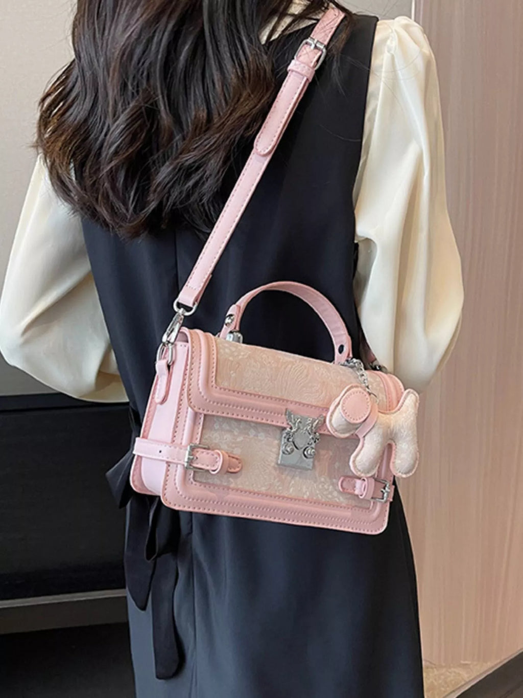 Adjustable Strap Flap Crossbody Bag