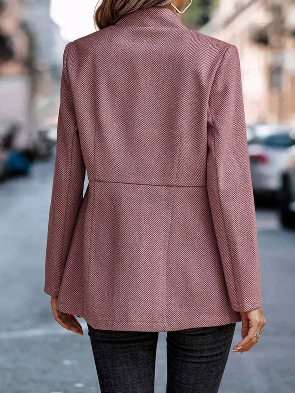 Slim Fit Open Front Blazer