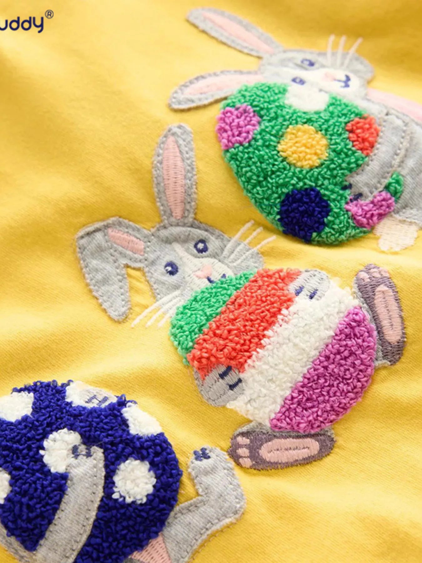 Children's Bunny Embroidered Short Sleeve T-Shirt