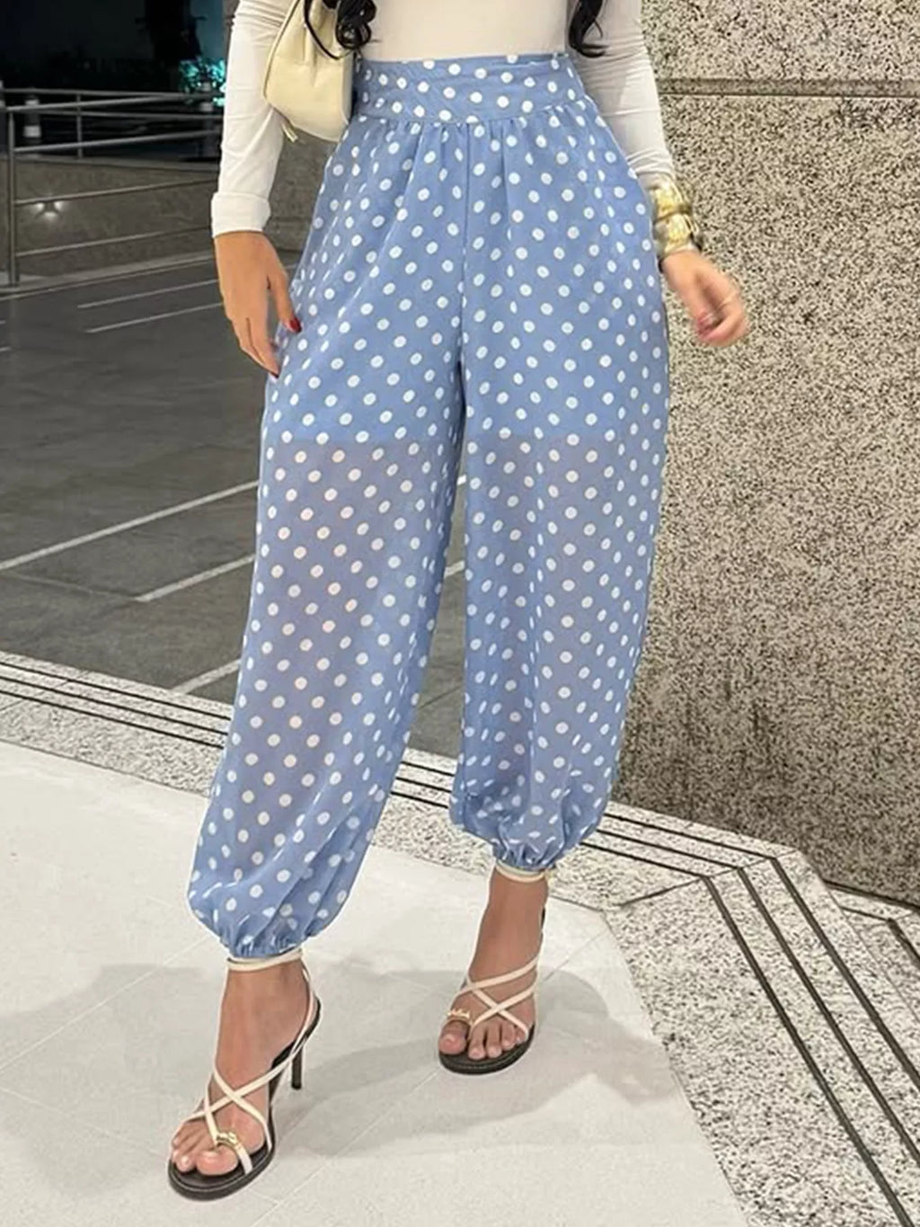 Polka Dot Wide Leg Pants