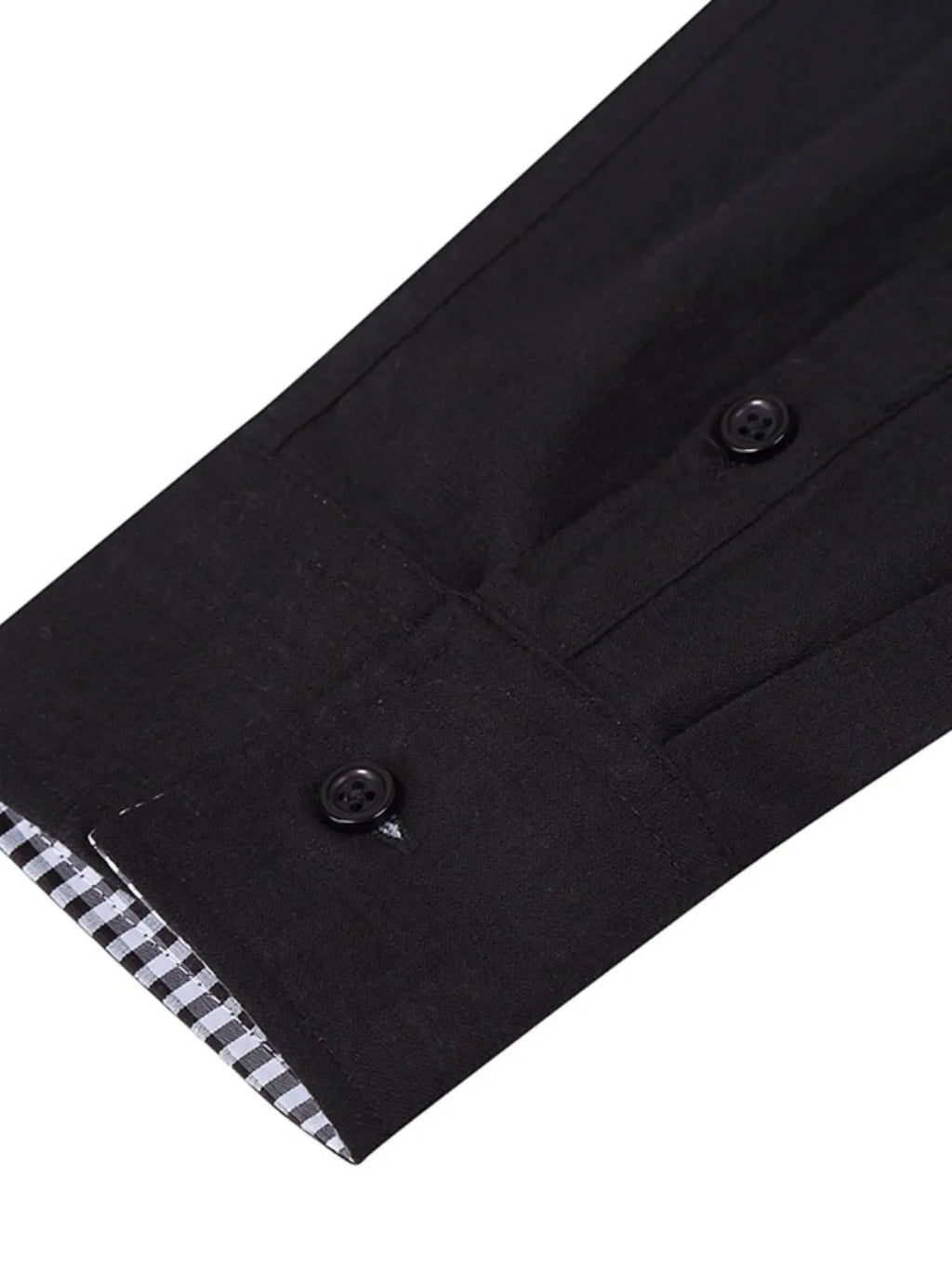 Men's Button-Down Shirt with Gingham Contrast