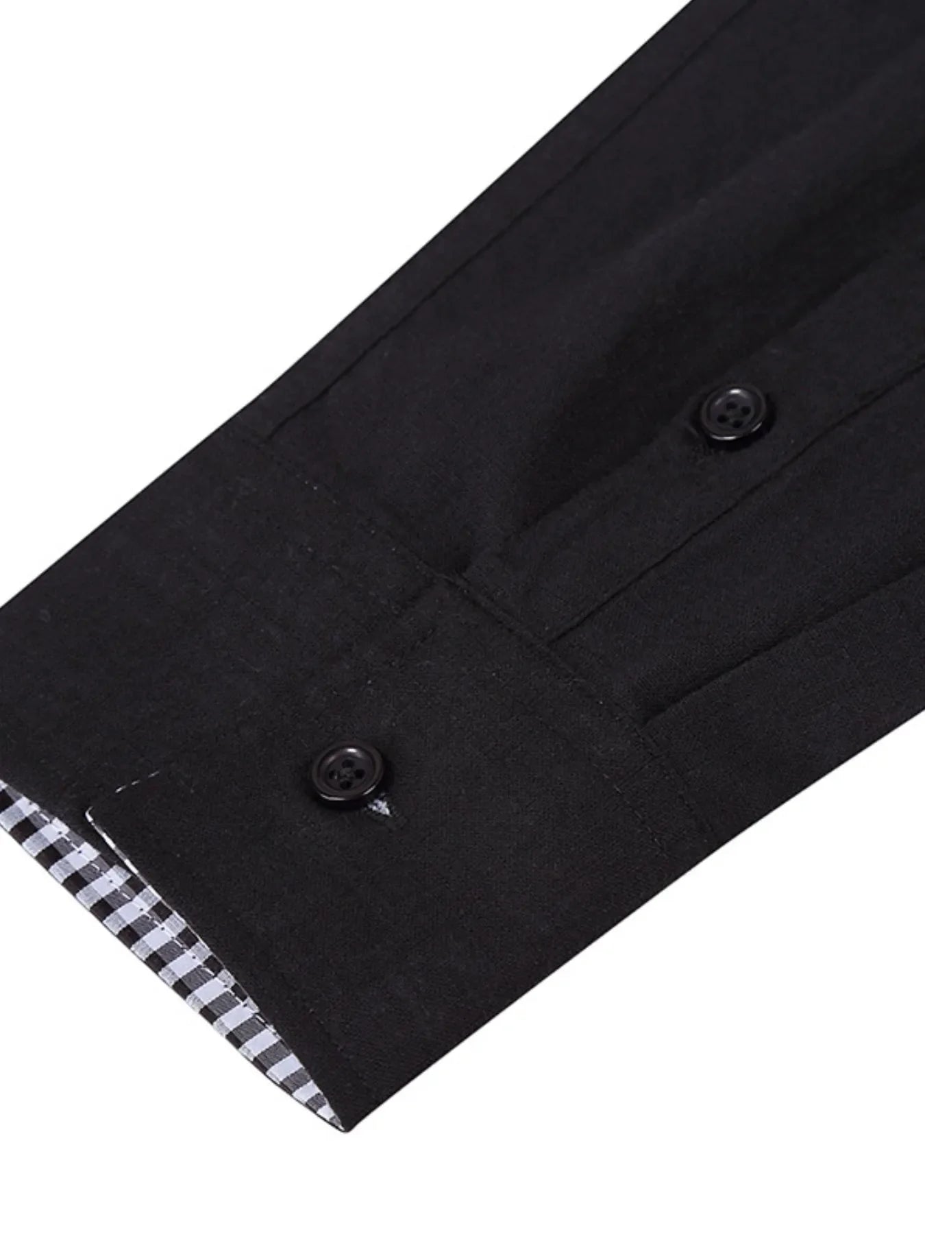 Men's Button-Down Shirt with Gingham Contrast