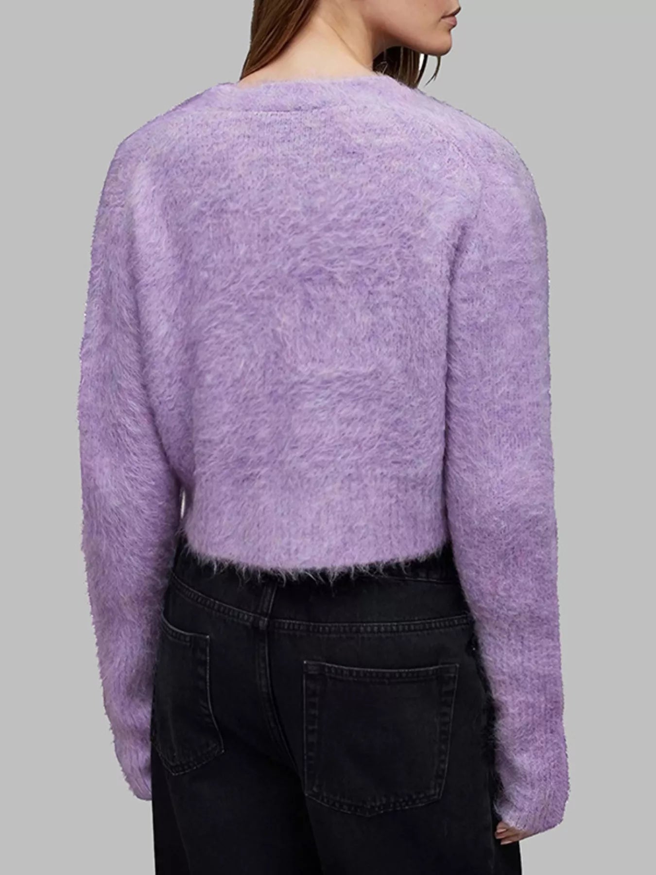 Fluffy Knit Cropped Cardigan