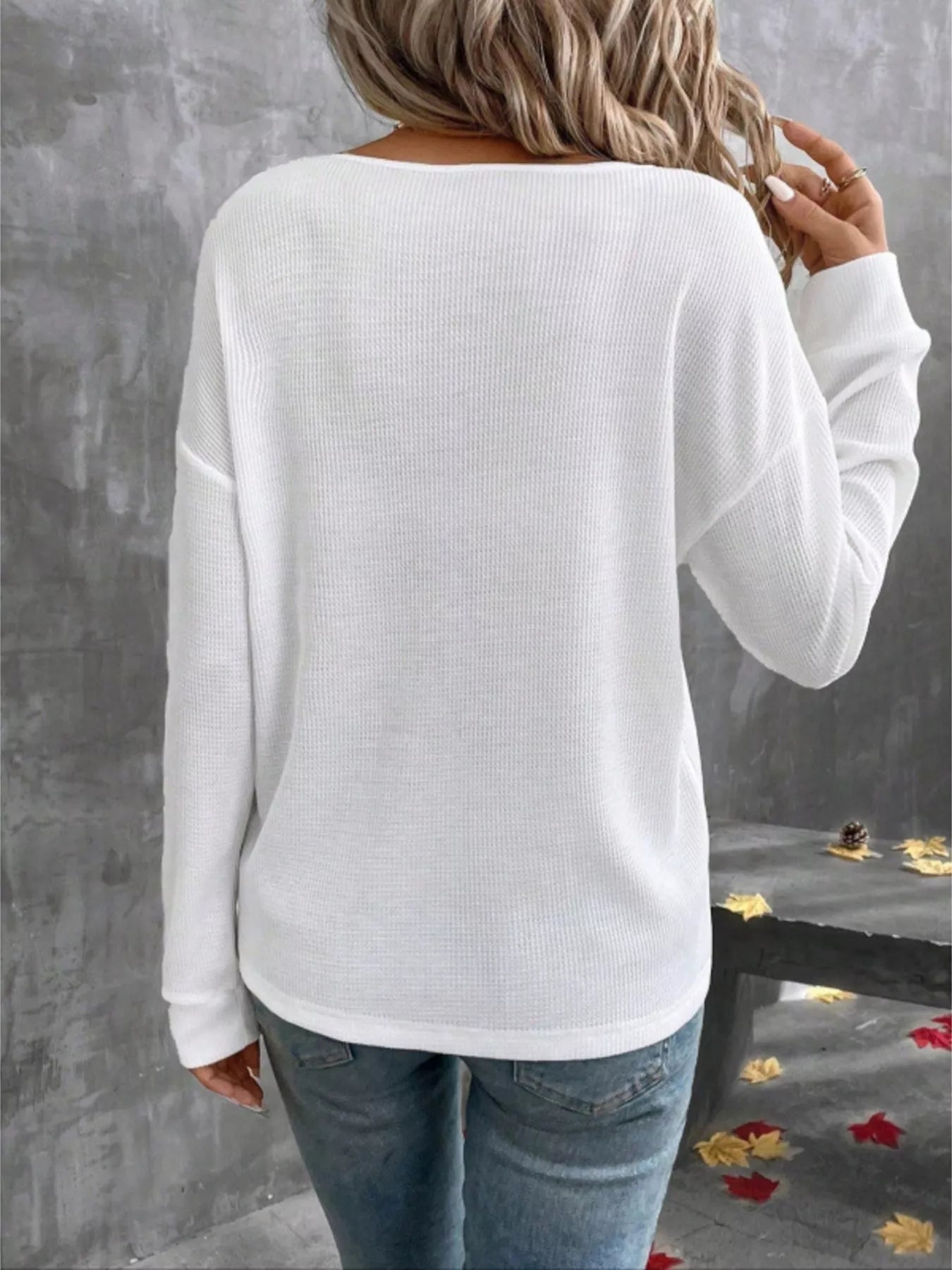 V-Neck Long Sleeve T-Shirt