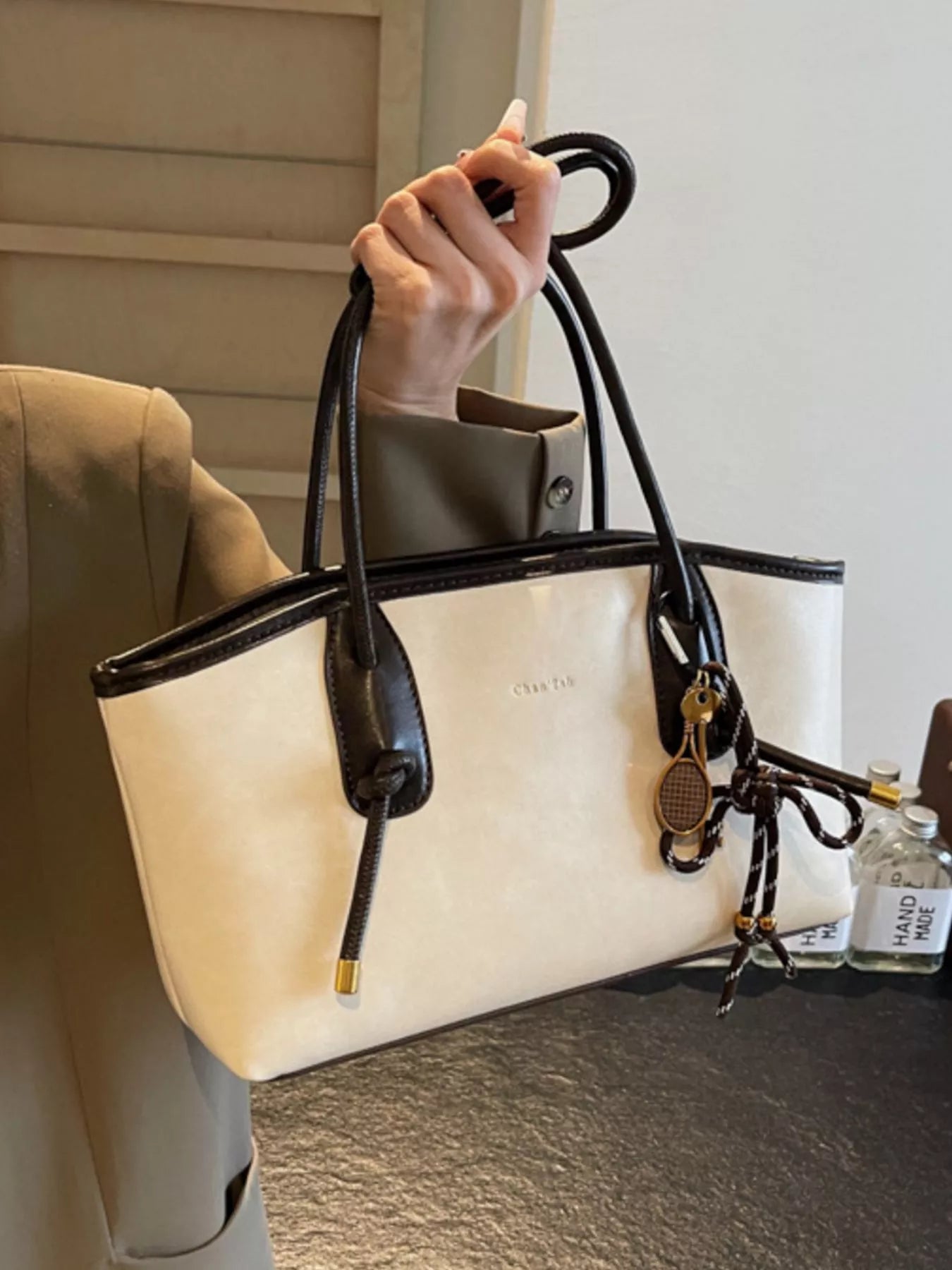 Two-Tone Shoulder Bag