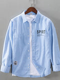 Men's Plus Size Button Up Long Sleeve Shirt