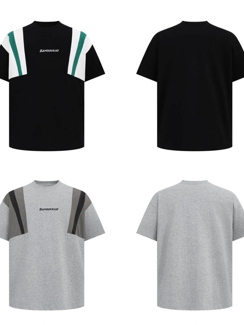 Men's Contrast Short Sleeve Oversized T-Shirt