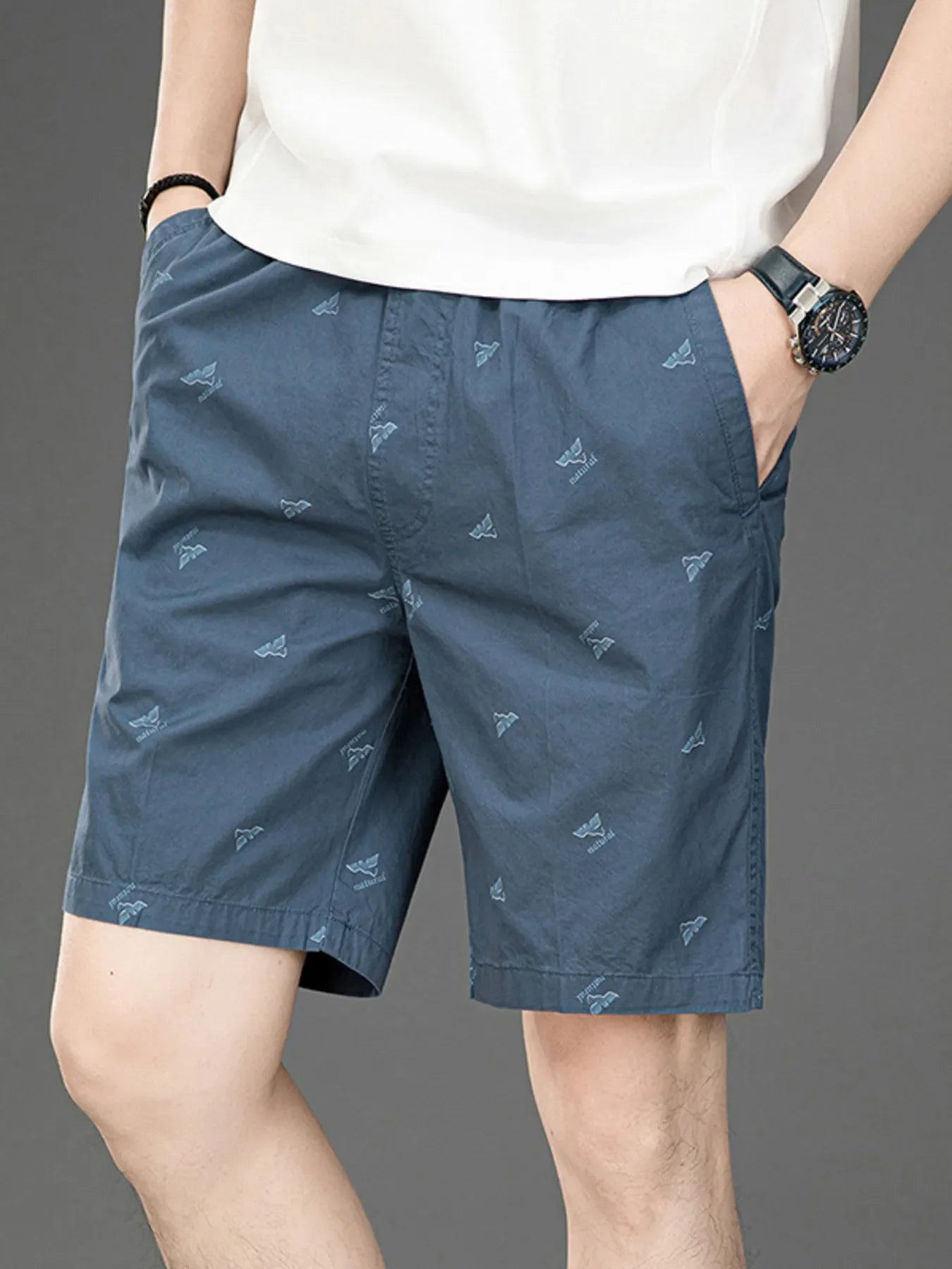 Men's Plus Size Casual Printed Shorts