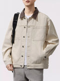 Men's Plus Size Two-Tone Collar Casual Jacket