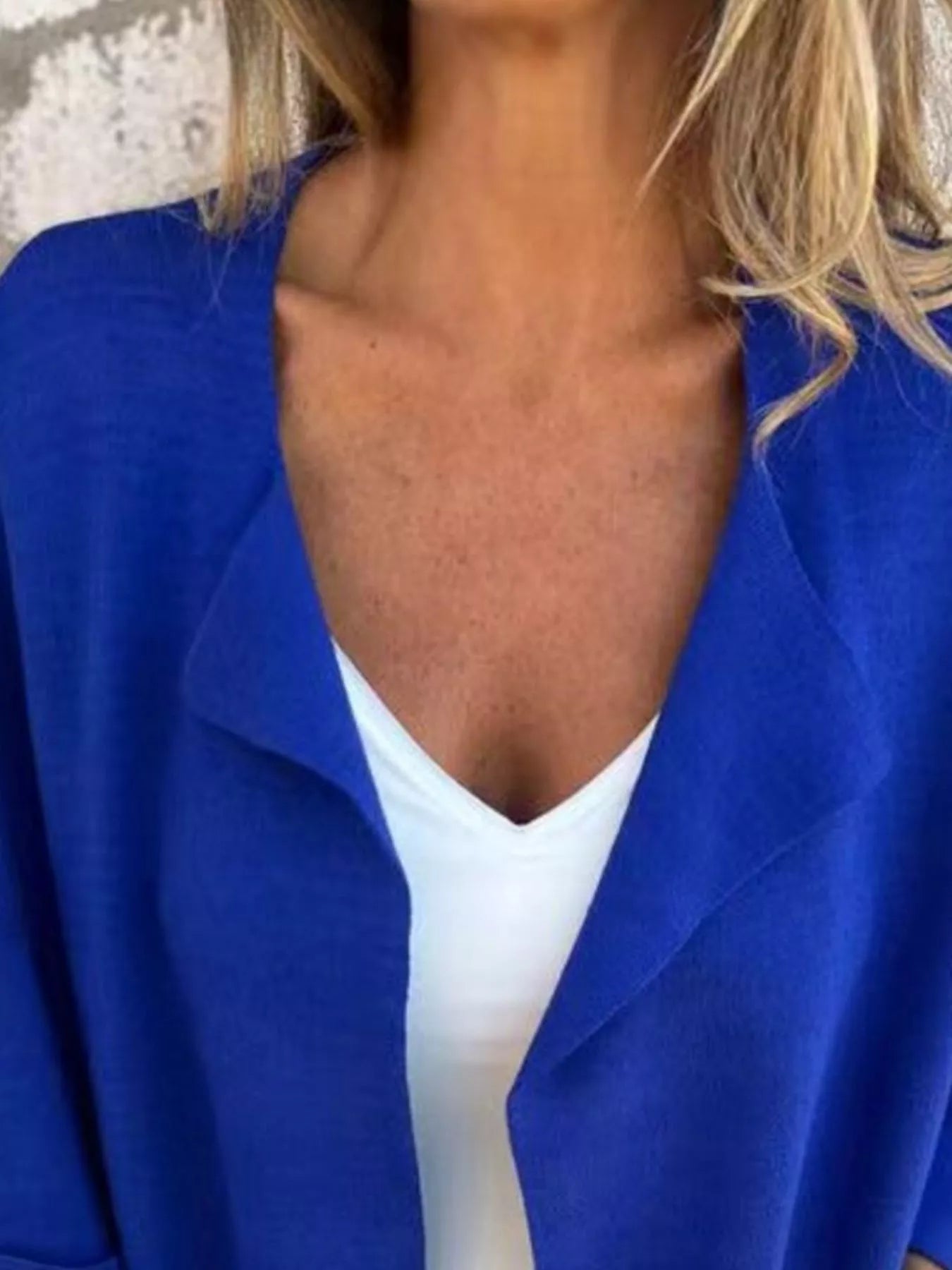 Full Size Open Front 3/4 Sleeve Casual Cardigan Plus Size