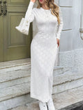 Round Neck Bodycon Maxi Dress