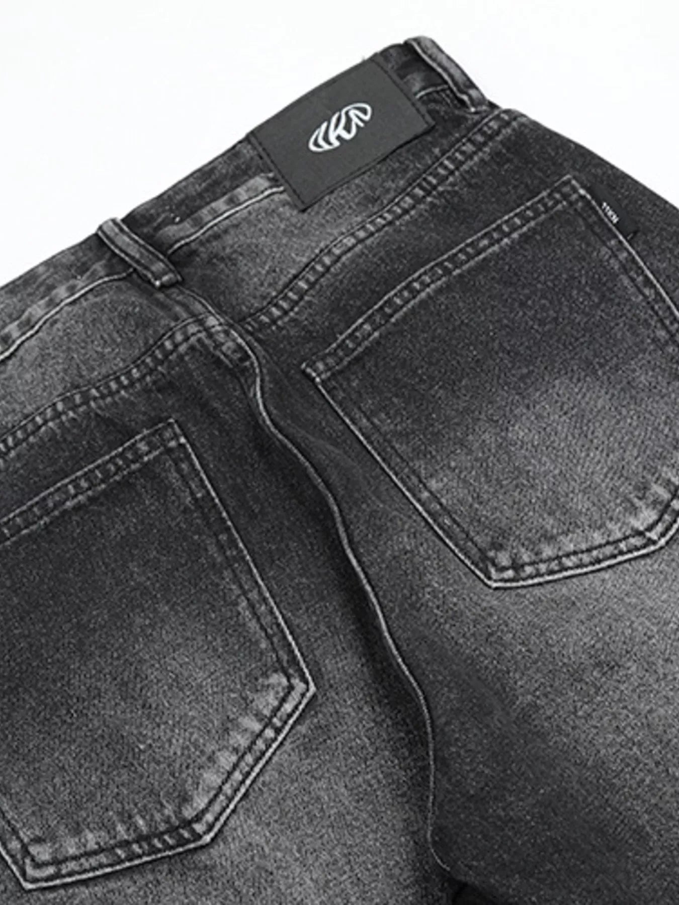 Men's Washed Wide Leg Jeans
