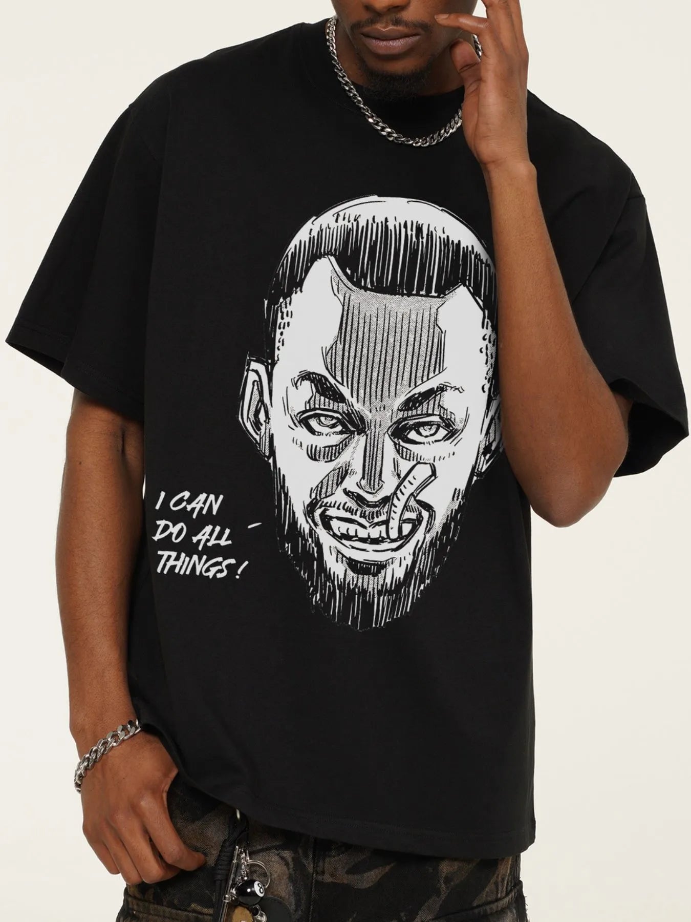 Men's Graphic Round Neck Short Sleeve T-Shirt