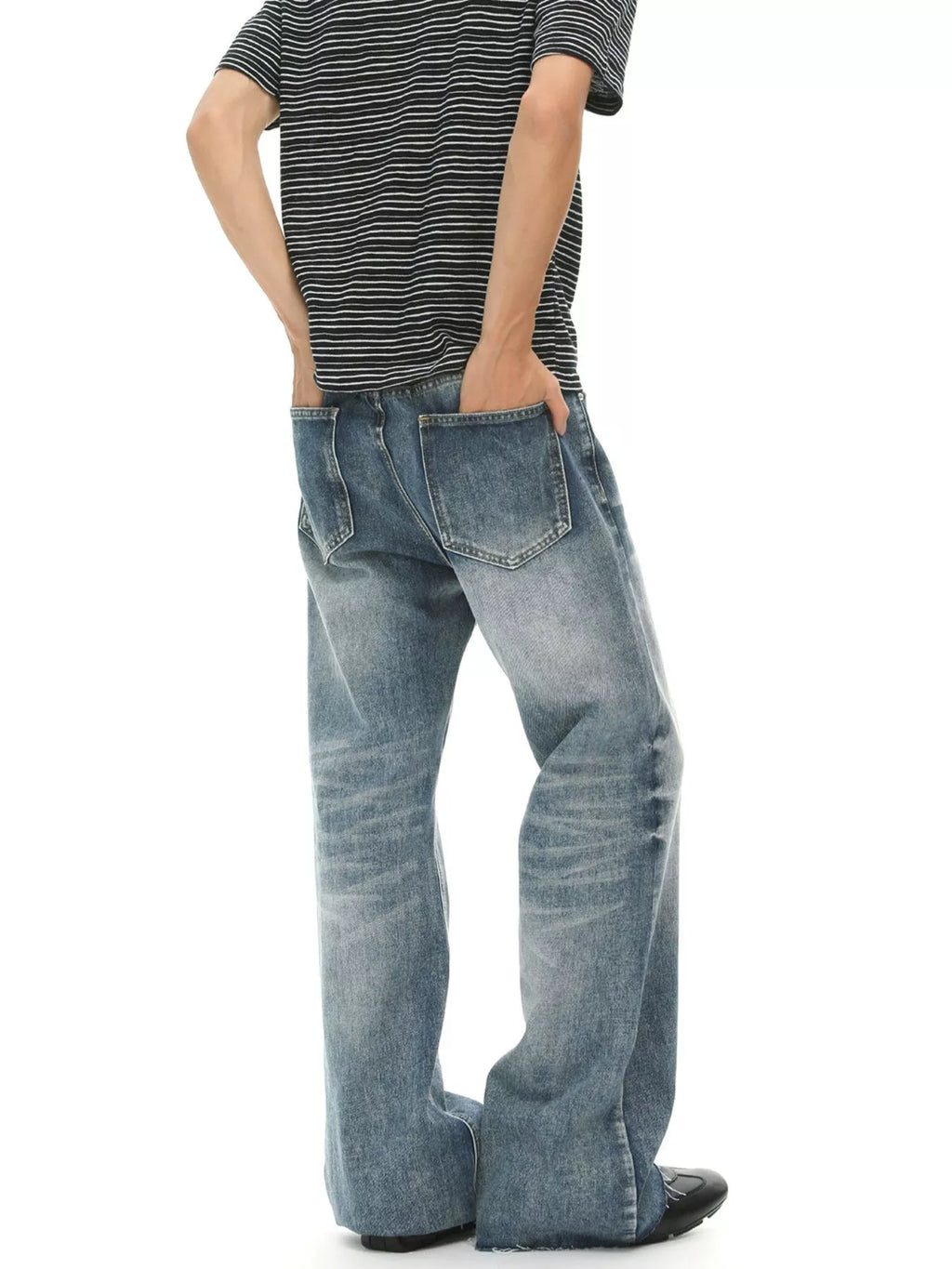 Men's Vintage Wash Flare Jeans