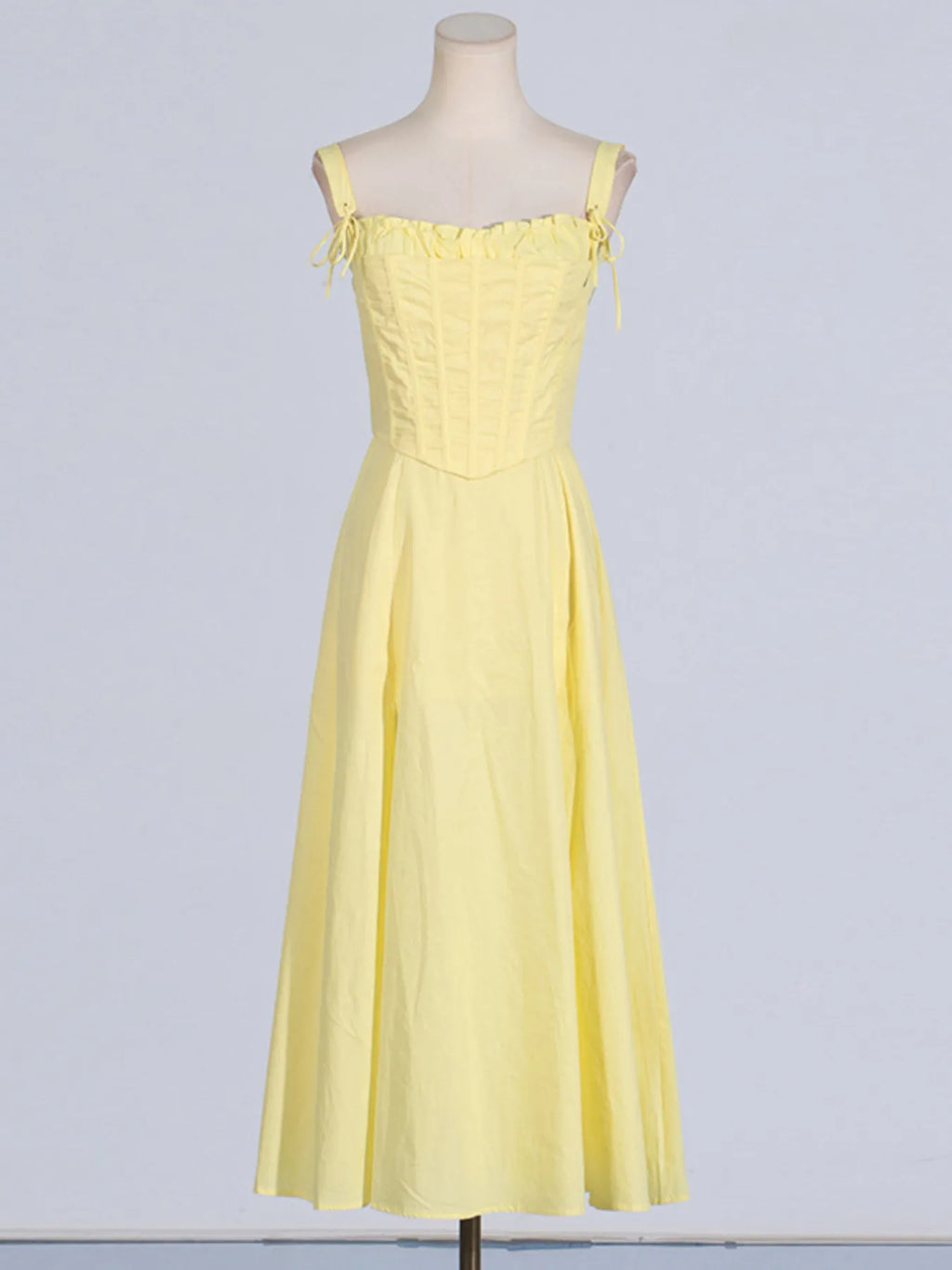 Slit Sleeveless Zip Back Midi Dress