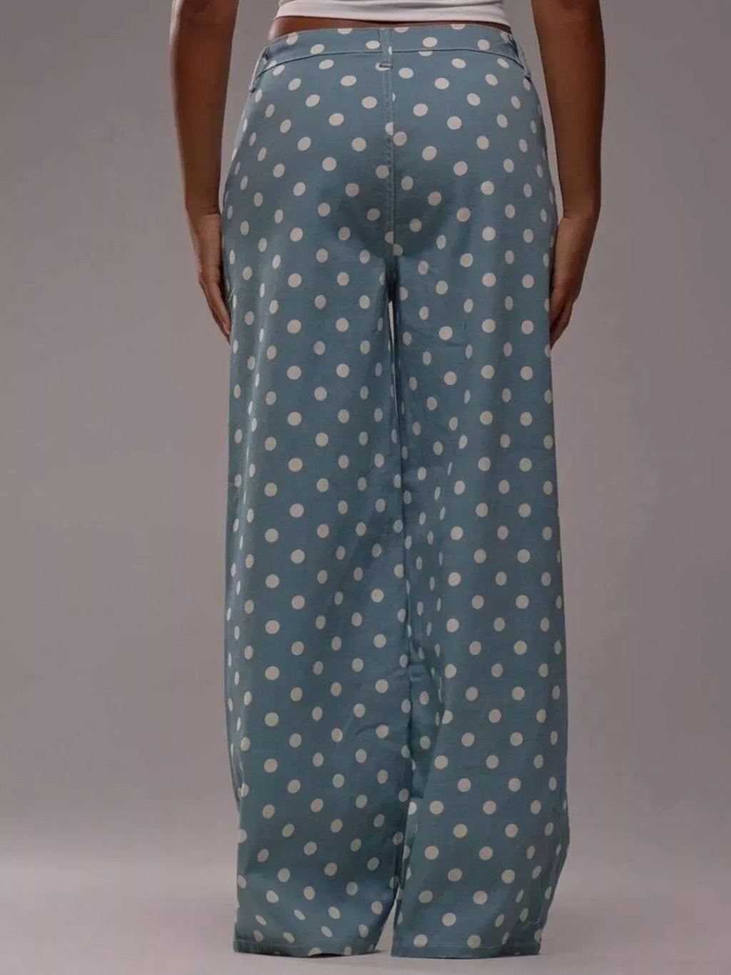 Polka Dot Wide Leg Jeans