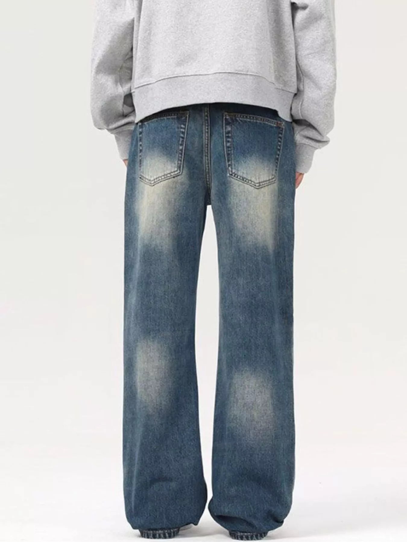 Men's Vintage Wash Loose Fit Jeans
