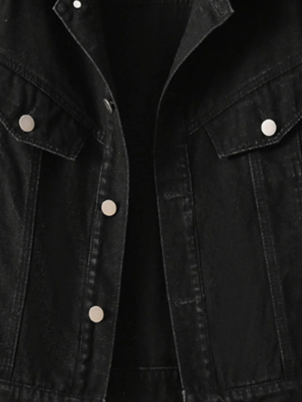 Button Up Long Sleeve Denim Jacket