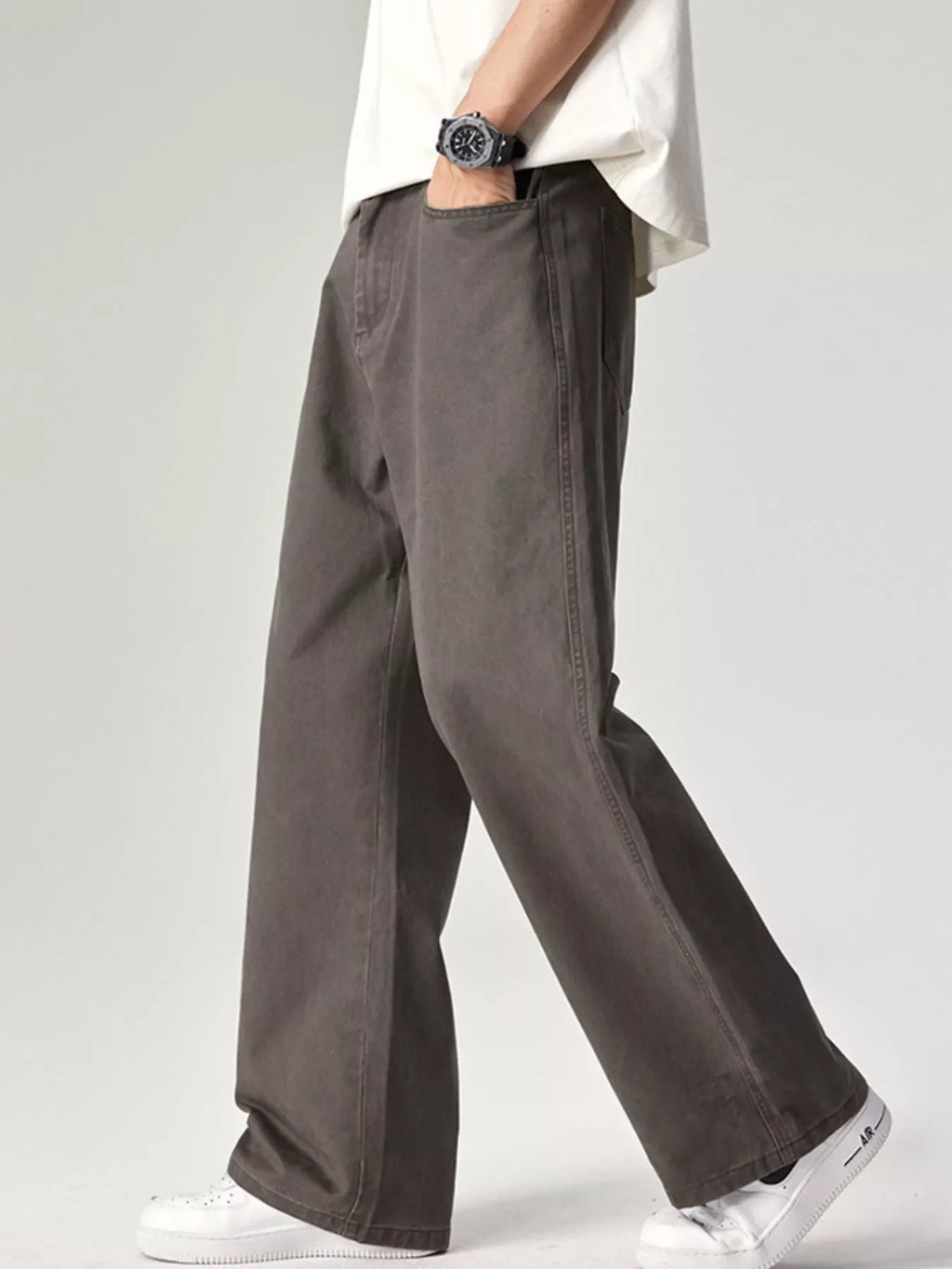 Men's Plus Size Wide Leg Pants