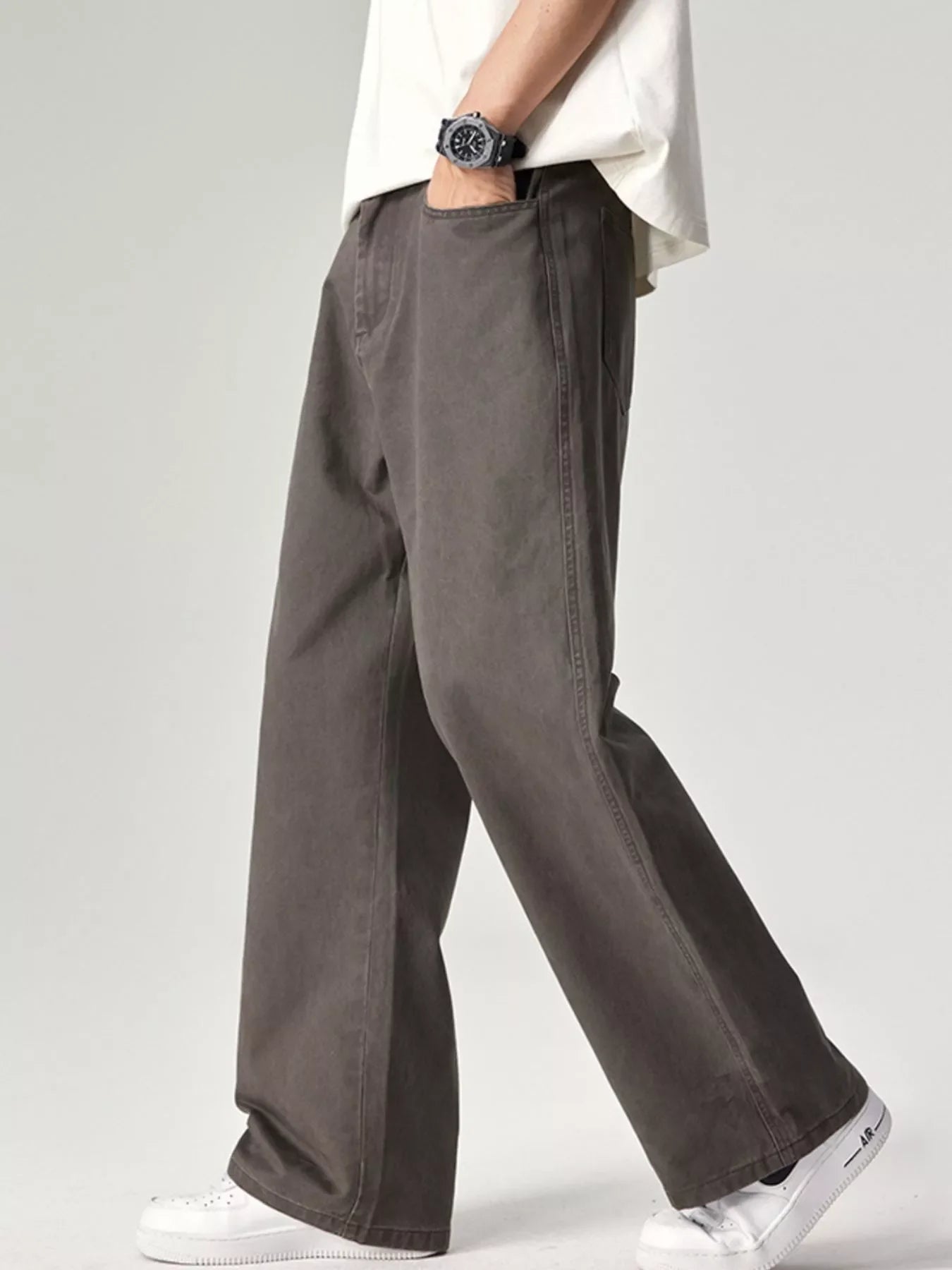 Men's Plus Size Wide Leg Pants