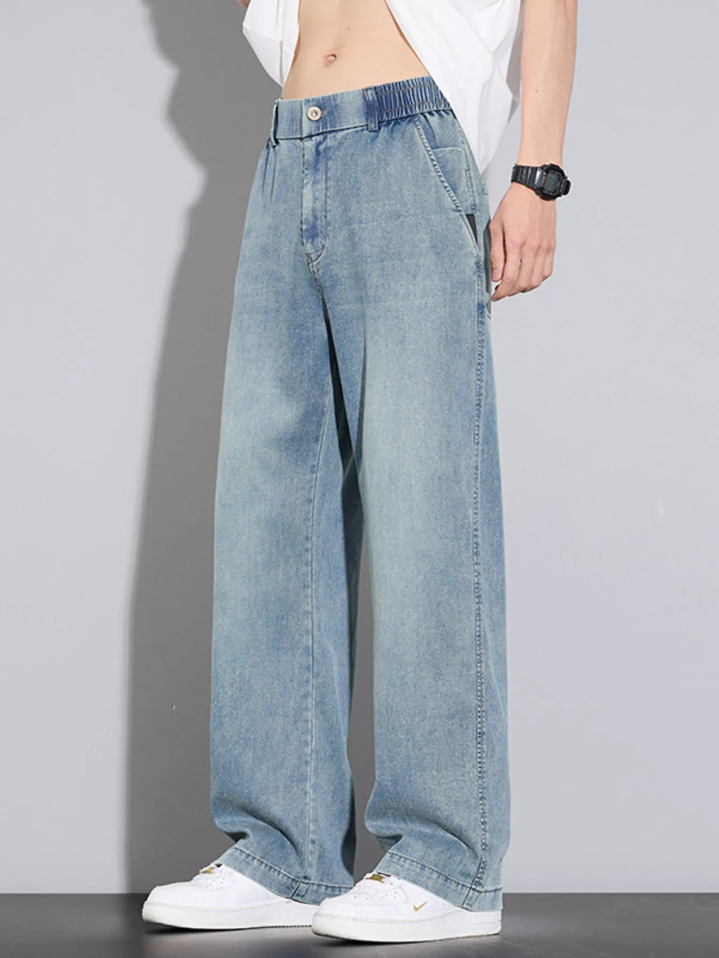Men's Wide Leg Relaxed Fit Jeans