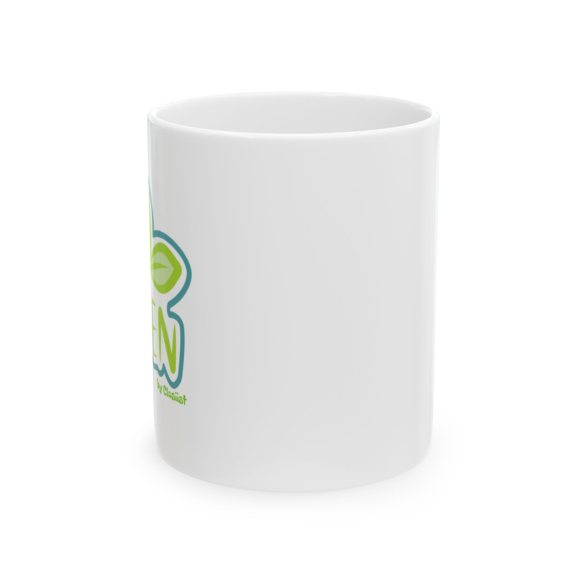 Go Green Ceramic Mug – Eco-Friendly Statement Mug for Nature Lovers