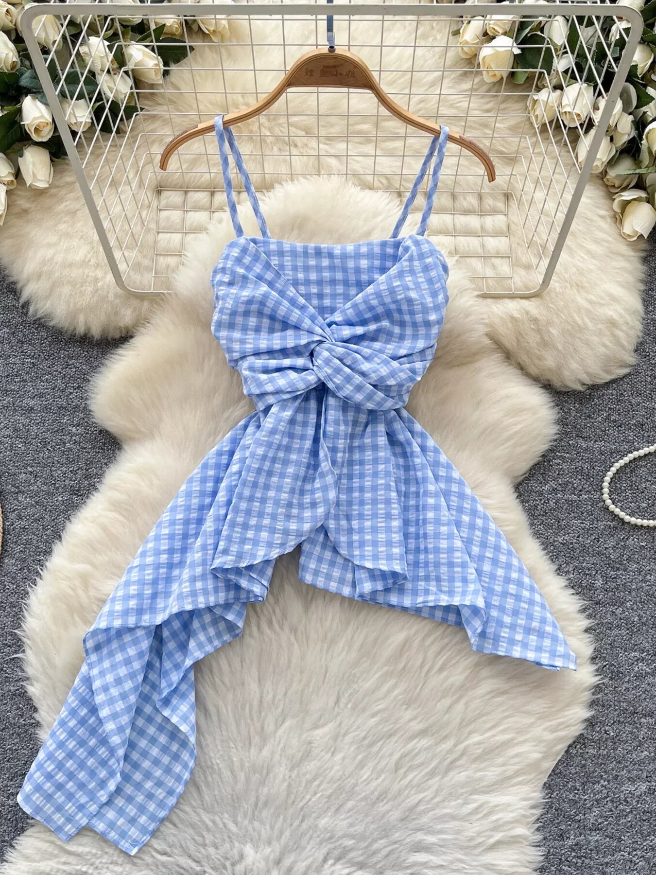 Twisted Font Asymmetrical Cami