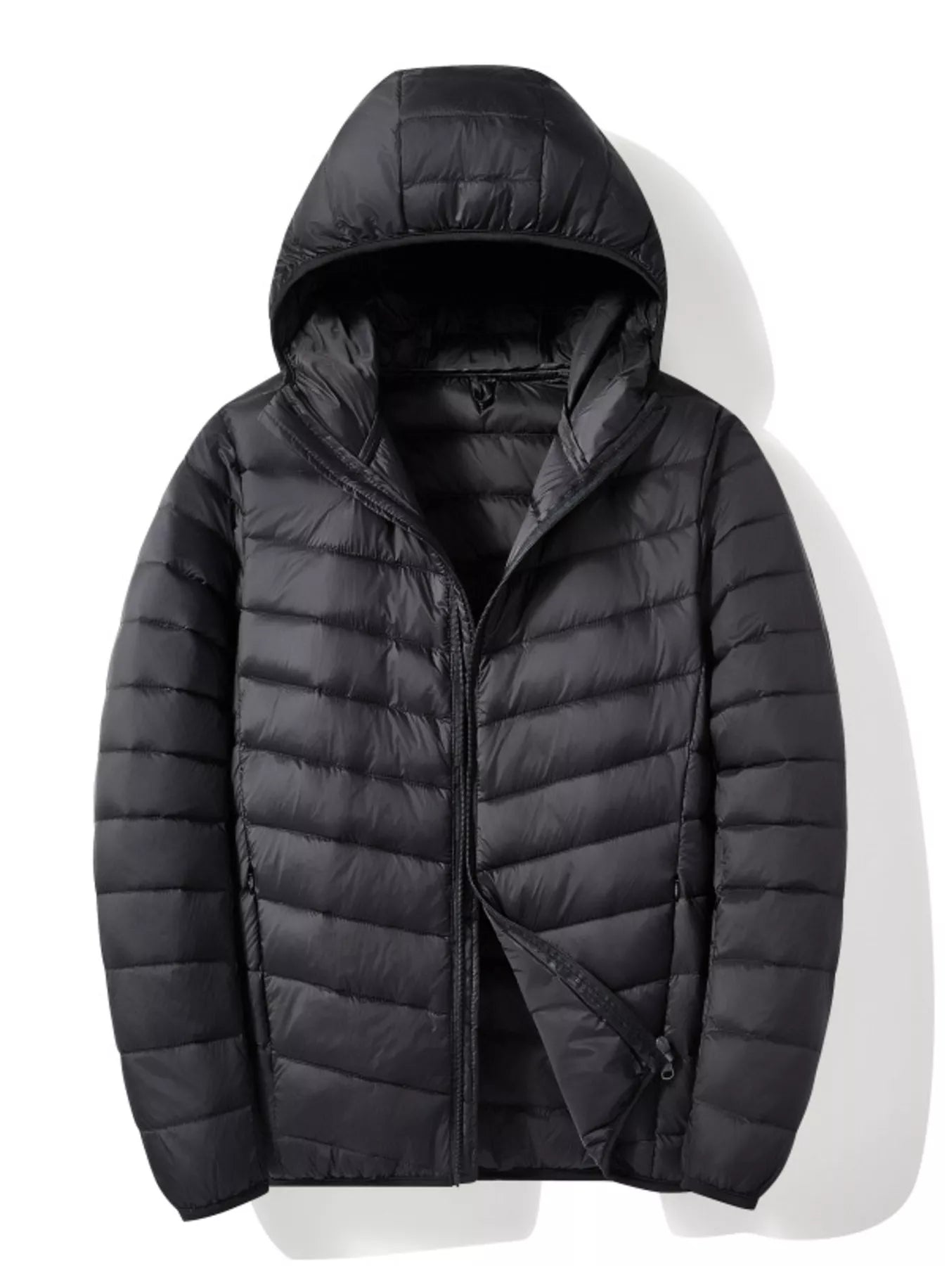 Men's Plus Size Lightweight Zip Up Puffer Jacket