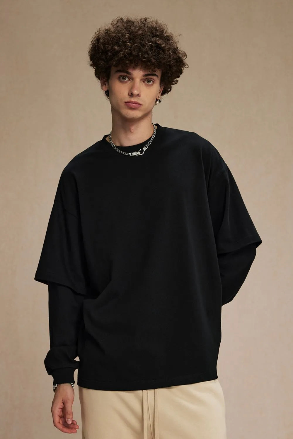 Men's Round Neck Long Sleeve T-Shirt