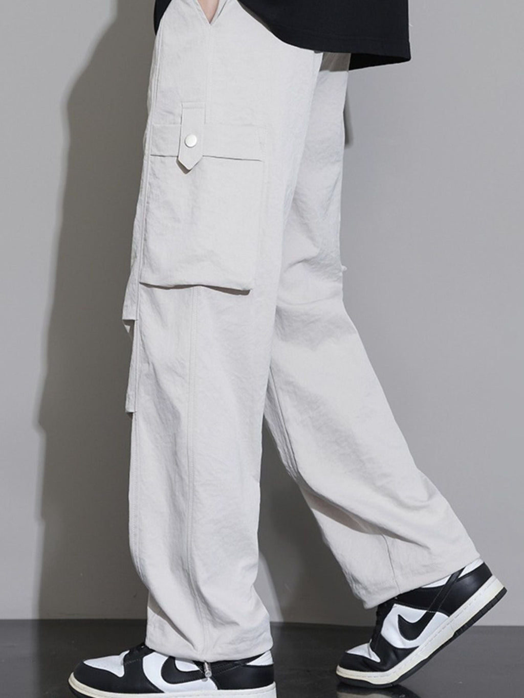 Men's Plus Size Relaxed Fit Cargo Pants with Drawstring