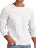 Men's Full Size Ribbed Hem Round Neck Sweater Plus Size
