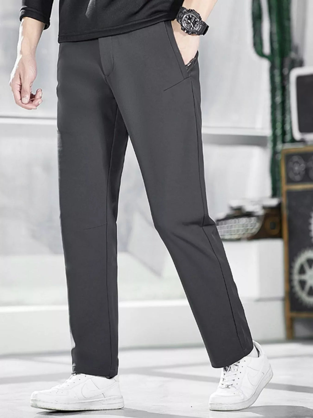 Men's Plus Size Lightweight Wide Leg Pants