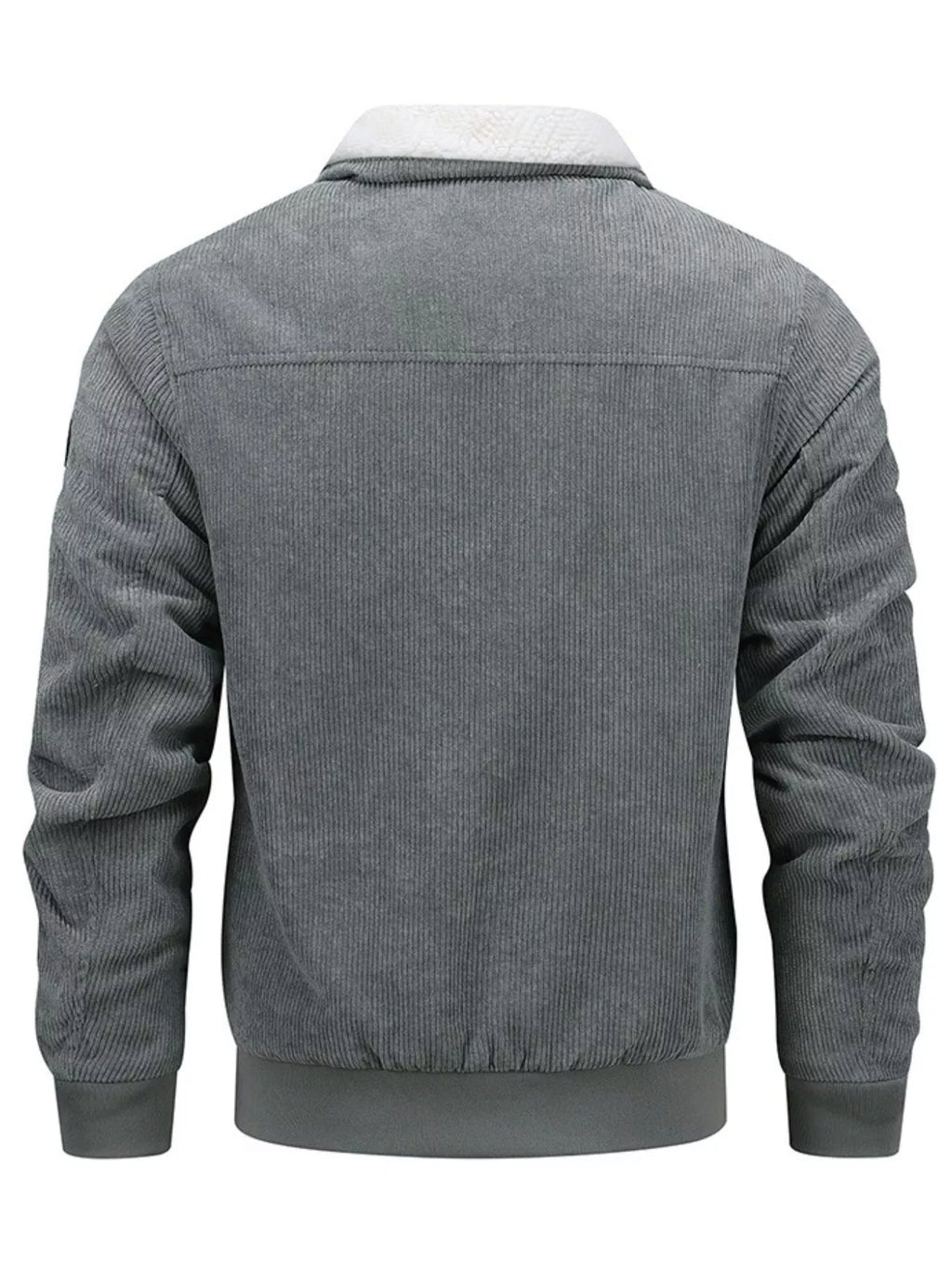 Men's Plus Size Corduroy Sherpa Lined Winter Coat