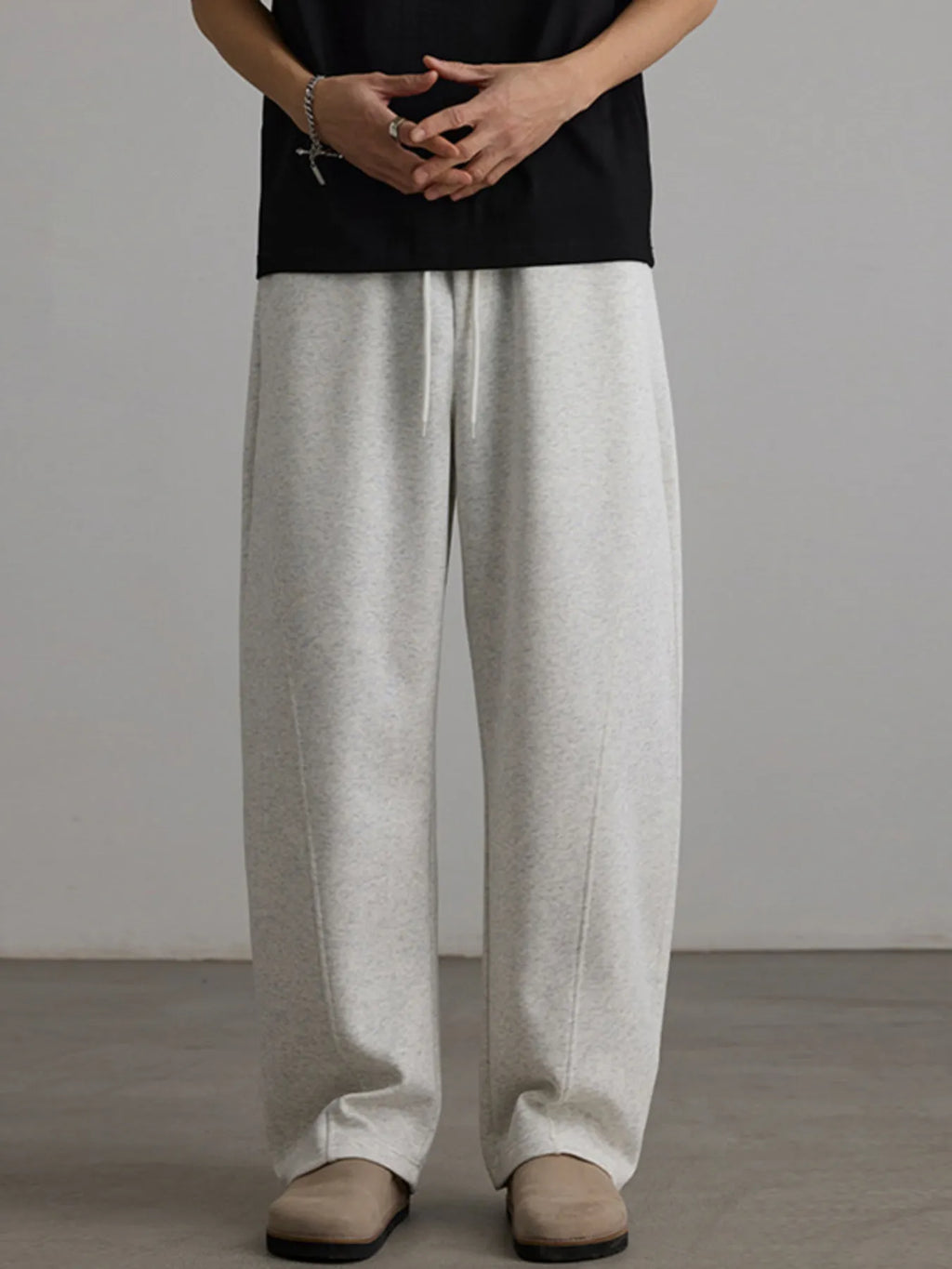 Men's Drawstring Wide Leg Pants