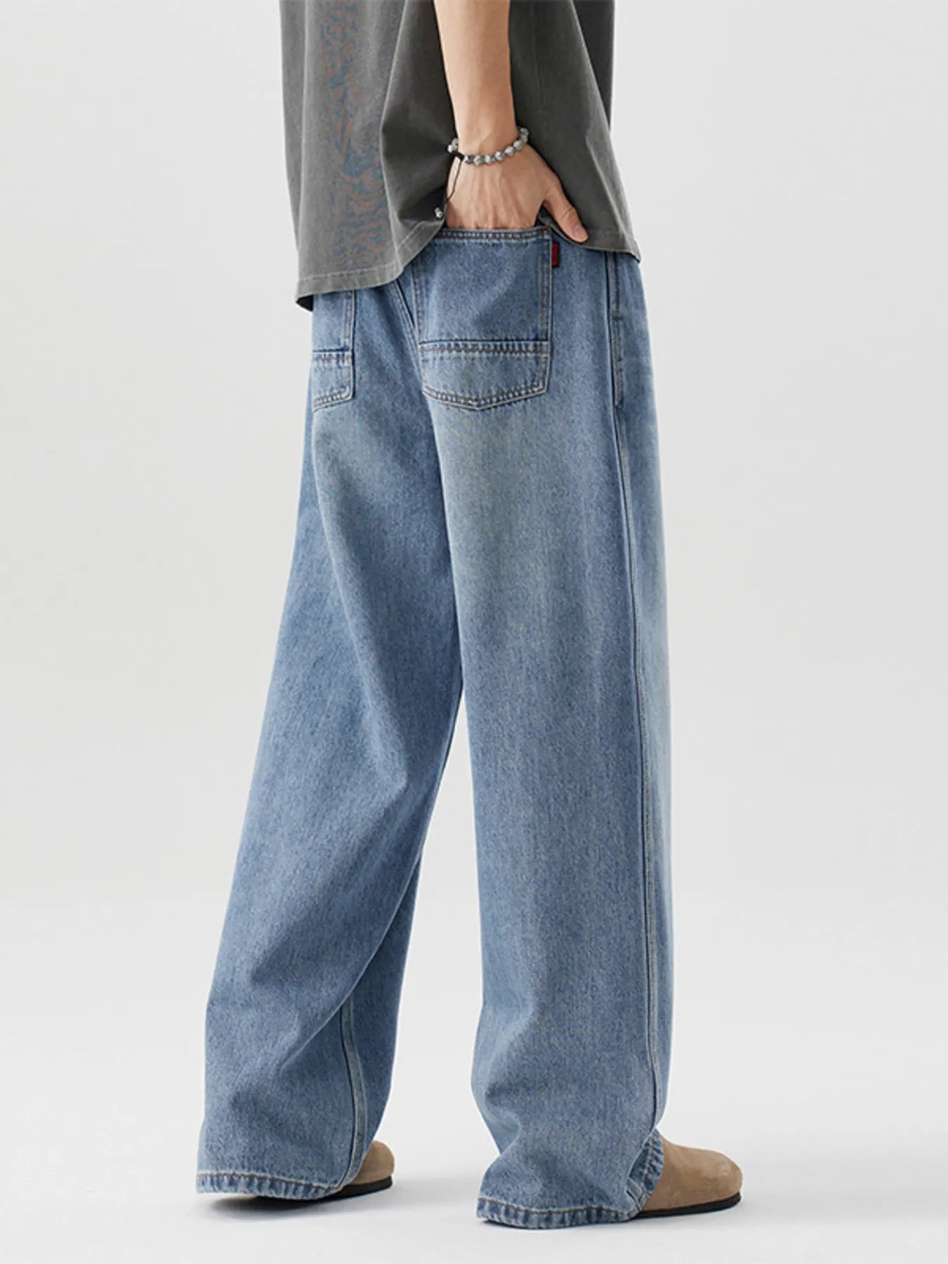 Men's Wide Leg Relaxed Fit Jeans